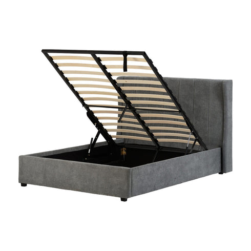 Amelia Plus 5FT Storage Bed - Dark Grey Fabric